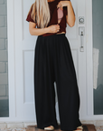 Wide Leg Ribbed Pants