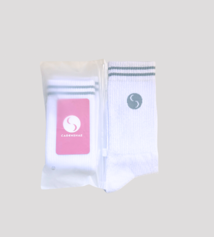 Crew Socks - White Grey