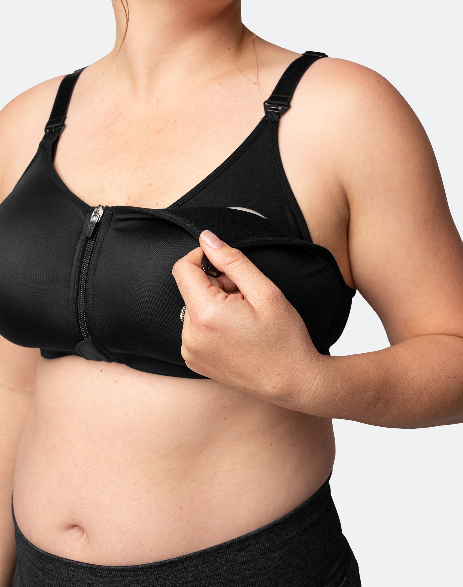 ** CLEARANCE ** Front Closure Nursing Bra - Radiance Bra (E-G Cup) Black