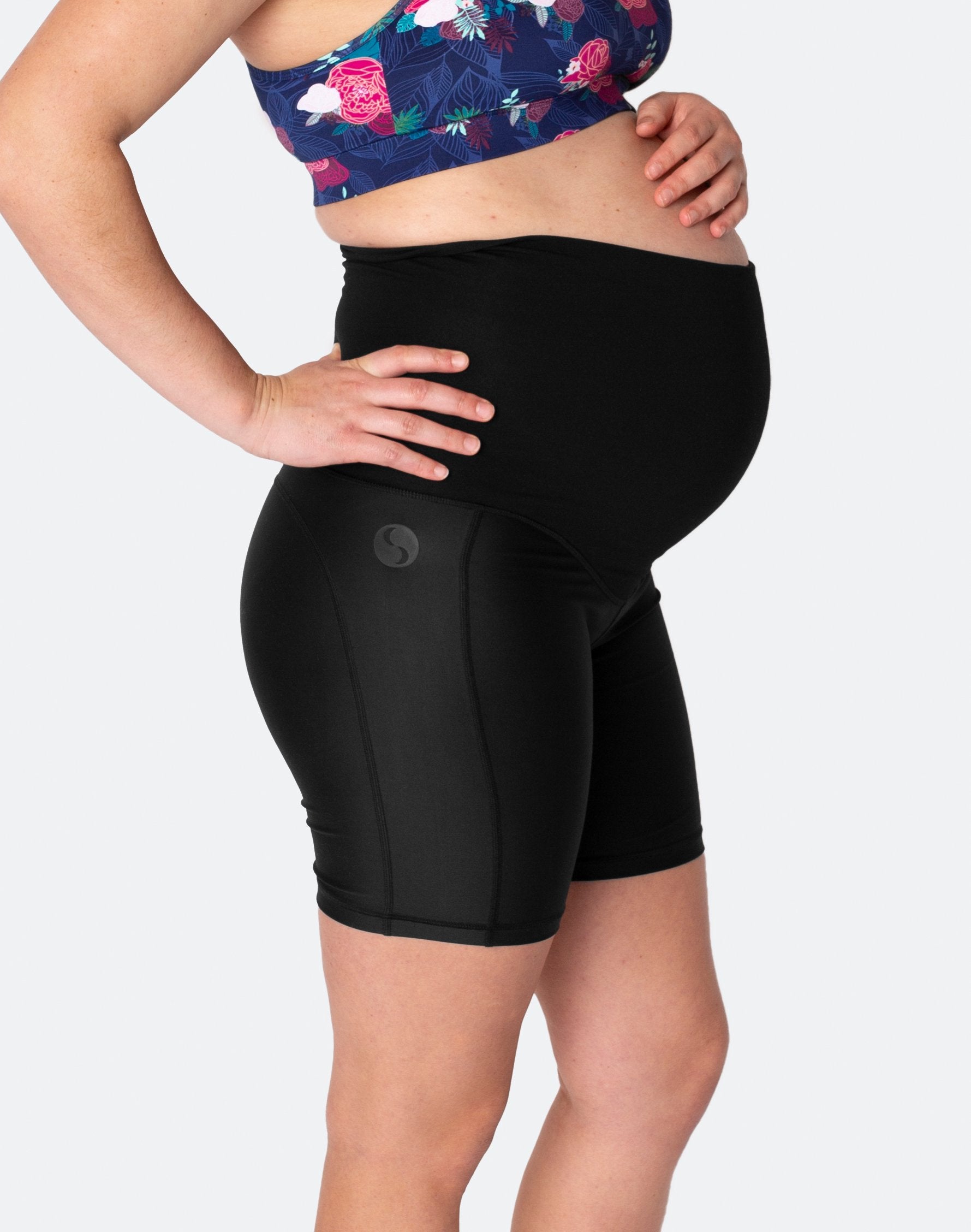 ** CLEARANCE ** High Waisted Bike Shorts - Classic Black