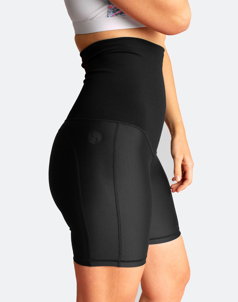 ** CLEARANCE ** High Waisted Bike Shorts - Classic Black